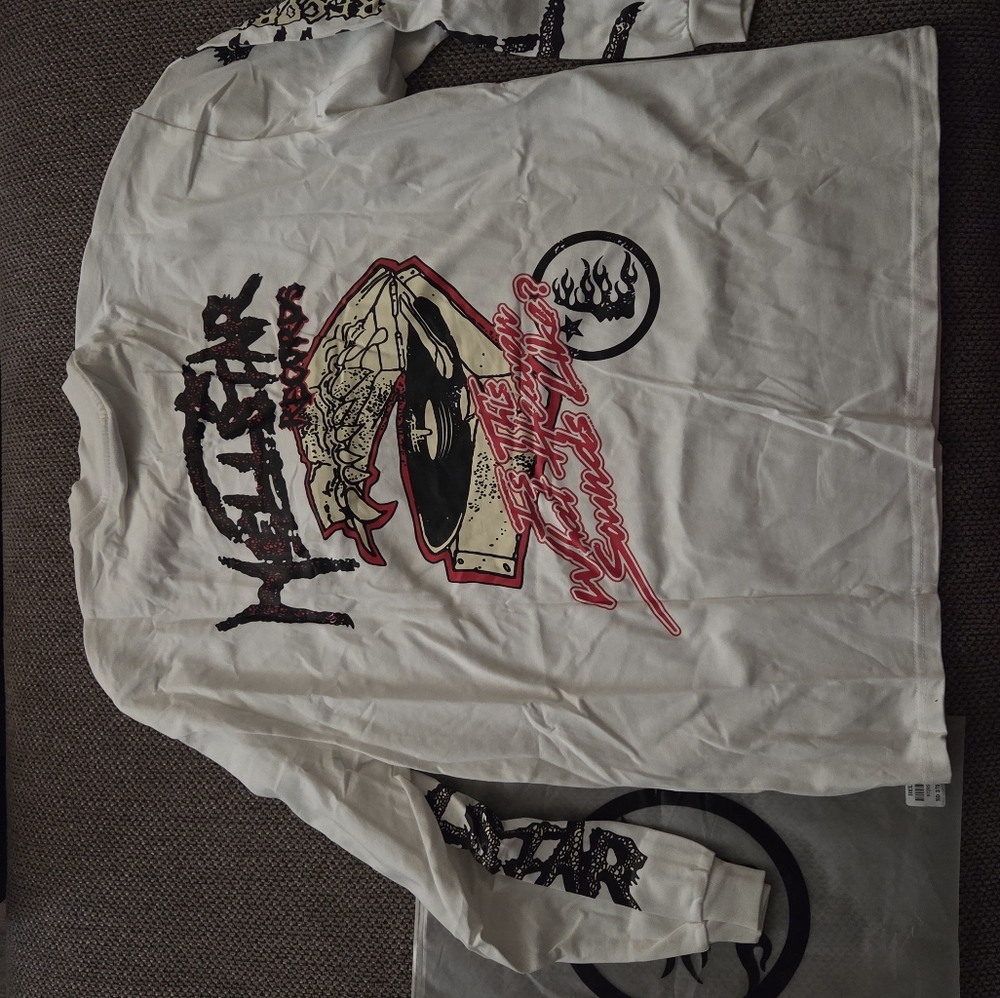 White Graphic Long Sleeve Tee